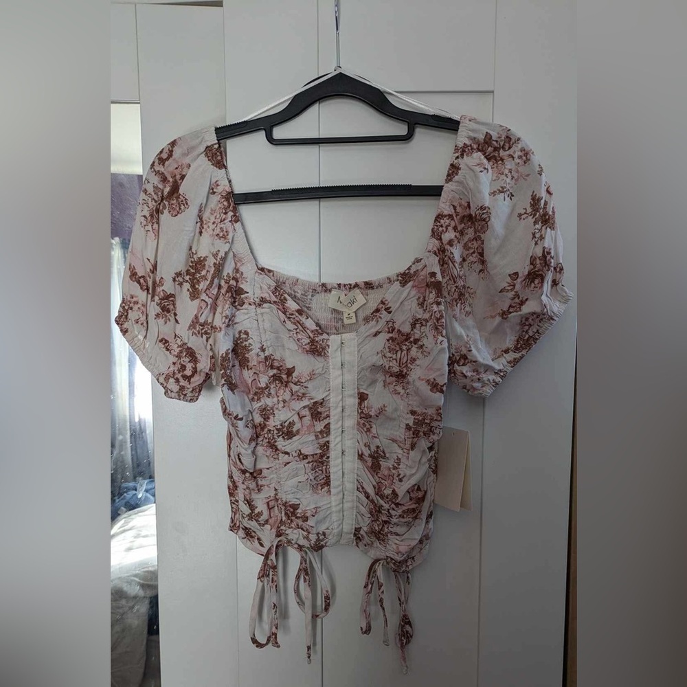 Meraki Floral Puff Sleeve Top - Medium